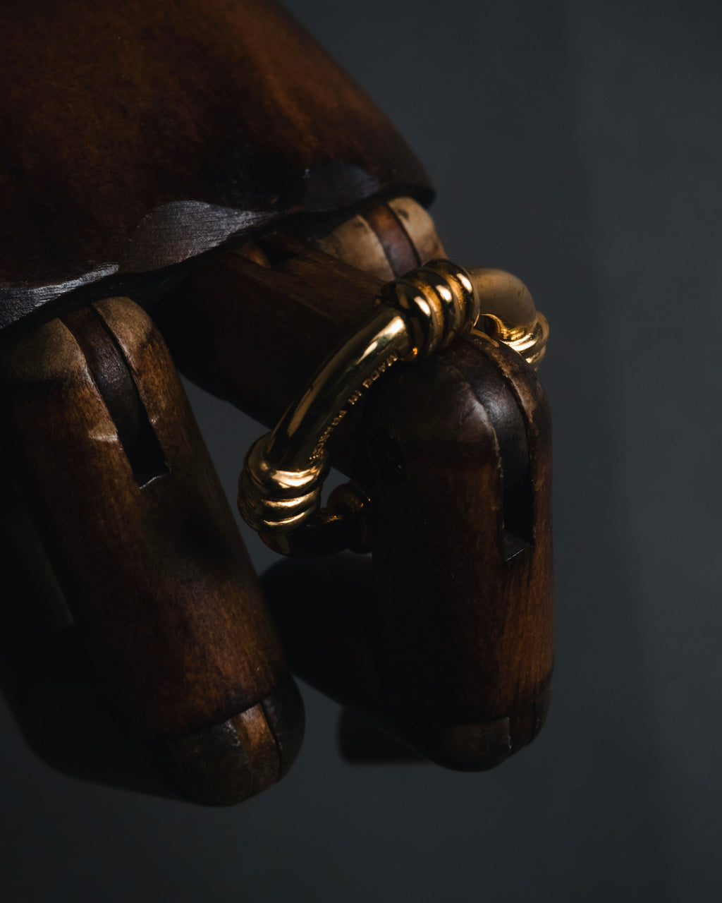 "HERMES" 80’s-90’s equestrian-threaded scarf ring