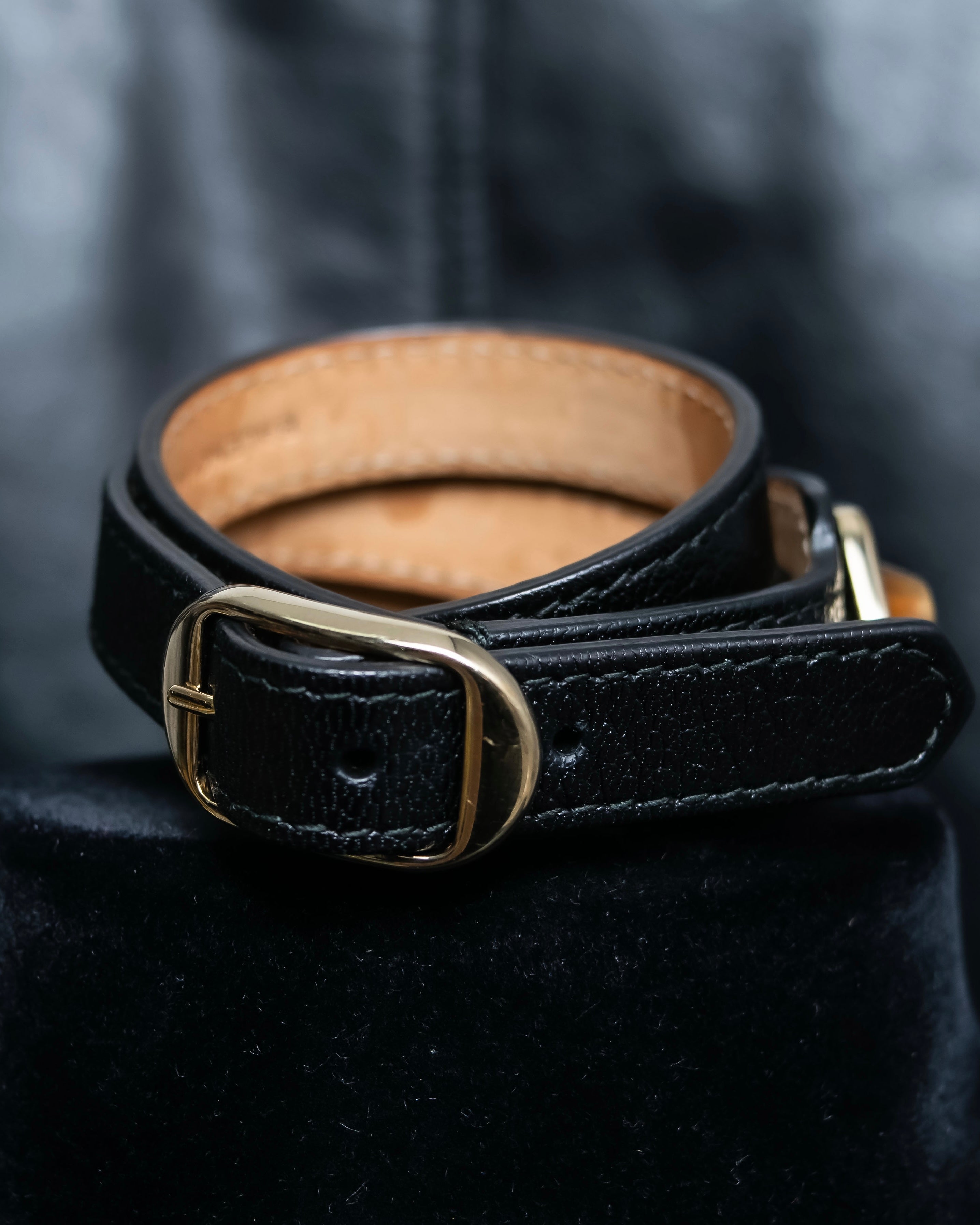 "BALENCIAGA" 3 layer  buckle design leather bracelet