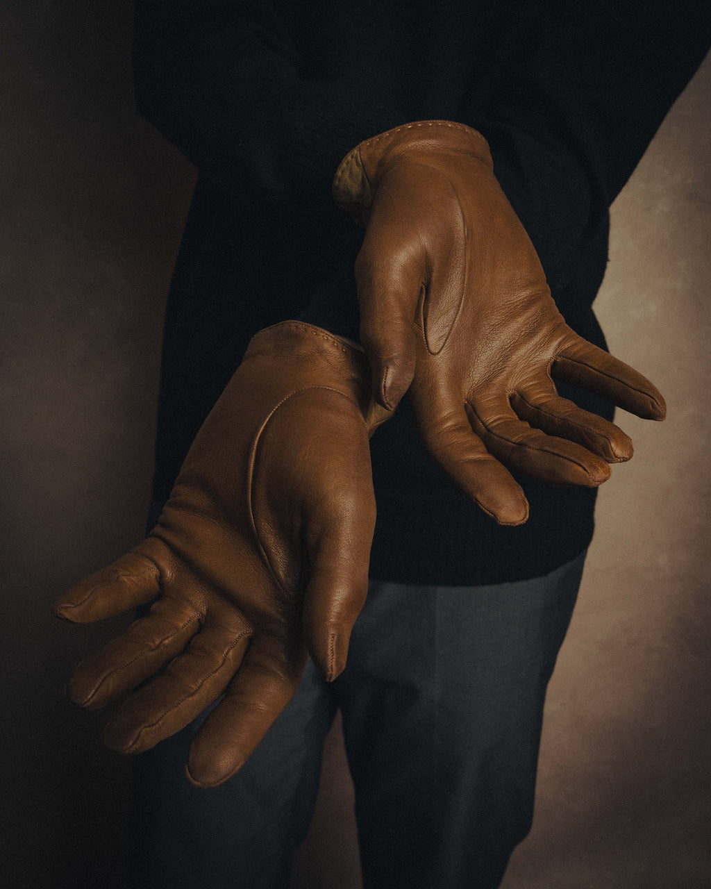 -SPECIAL- “HERMÈS” 80’s-90’s Chaine d’ancre leather gloves
