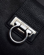 "Salvatore Ferragamo" Gancini motif design large leather shoulder bag