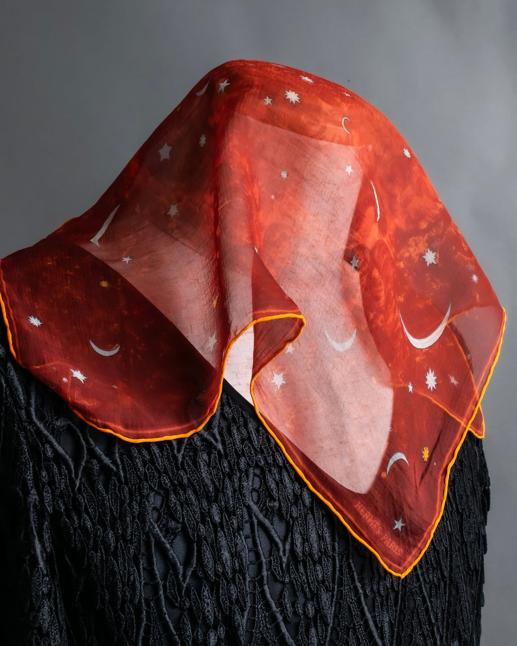 "HERMES" Celestial motif petit carre scarf