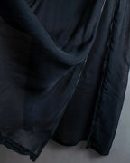 "YOHJI YAMAMOTO" 1996SS Double zipper design sheer rayon flare skirt