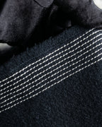 "HELMUT LANG" Fur collar belted long coat