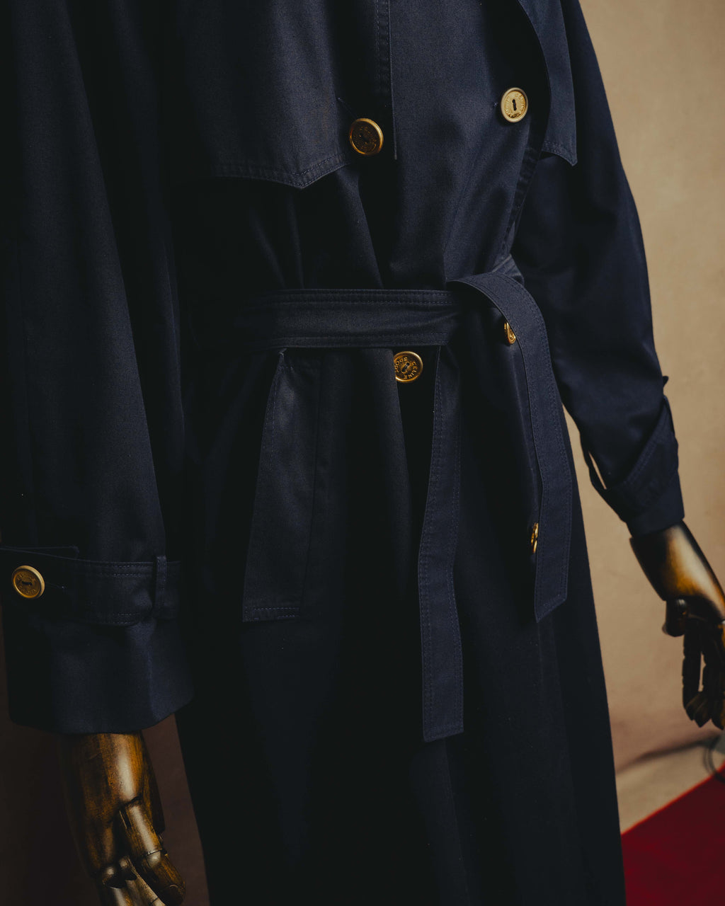 "CELINE" 70's-90's Classic belted trench coat