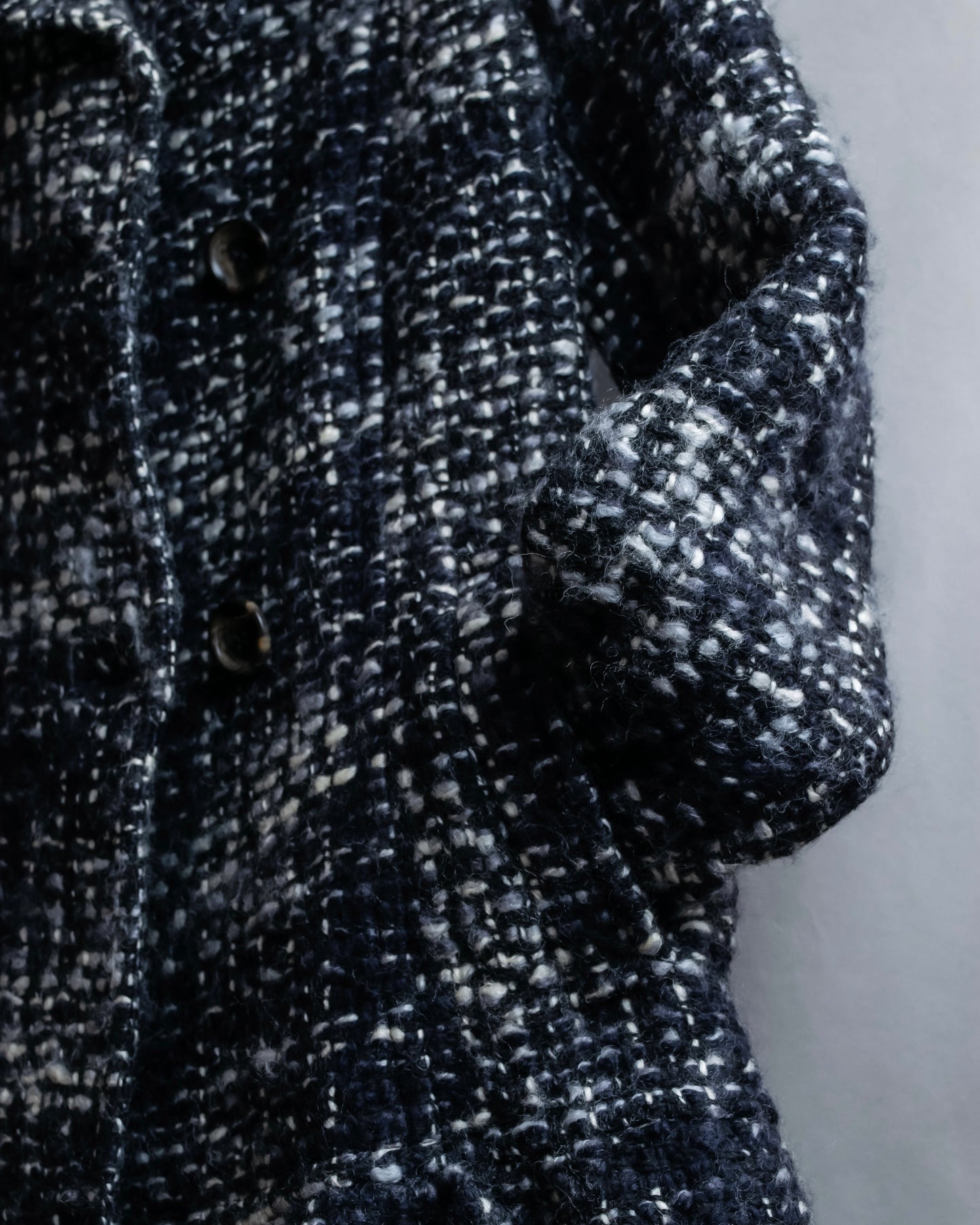 "Weekend Max Mara" Fur trimmed design collar tweed flare coat