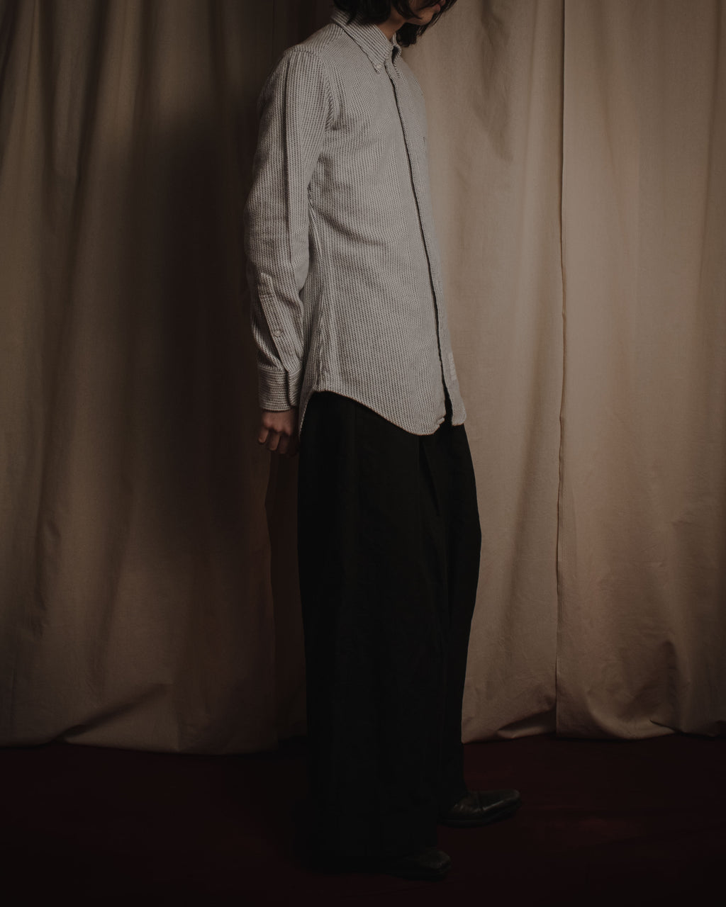 "THOM BROWNE" Micro patterned button-down shirt