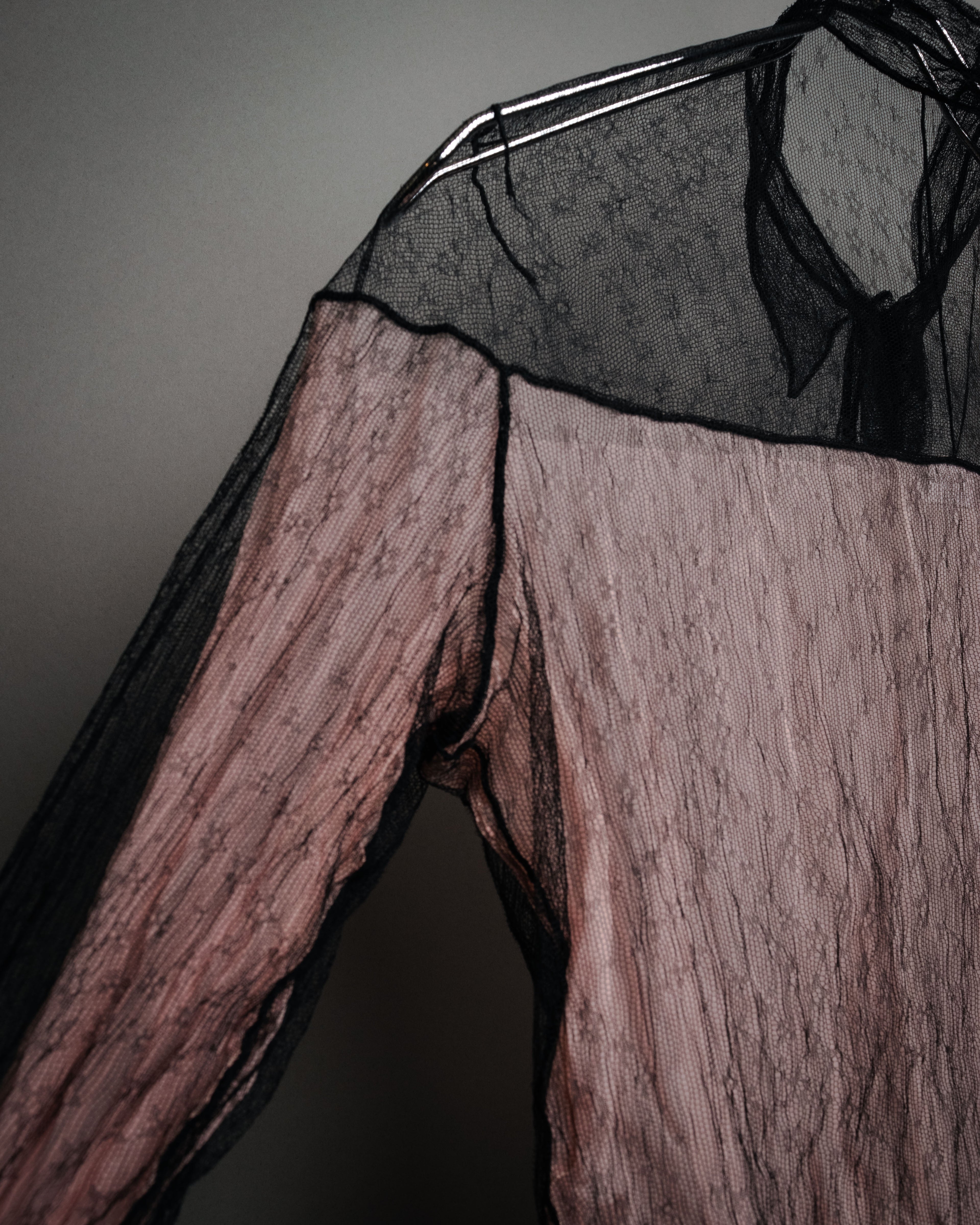 -SPECIAL- “CHANEL” 2014-2019 Sheer lace bow blouse