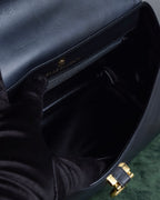 "PIERRE BALMAIN" Horizontal design grain leather 2way shoulder bag