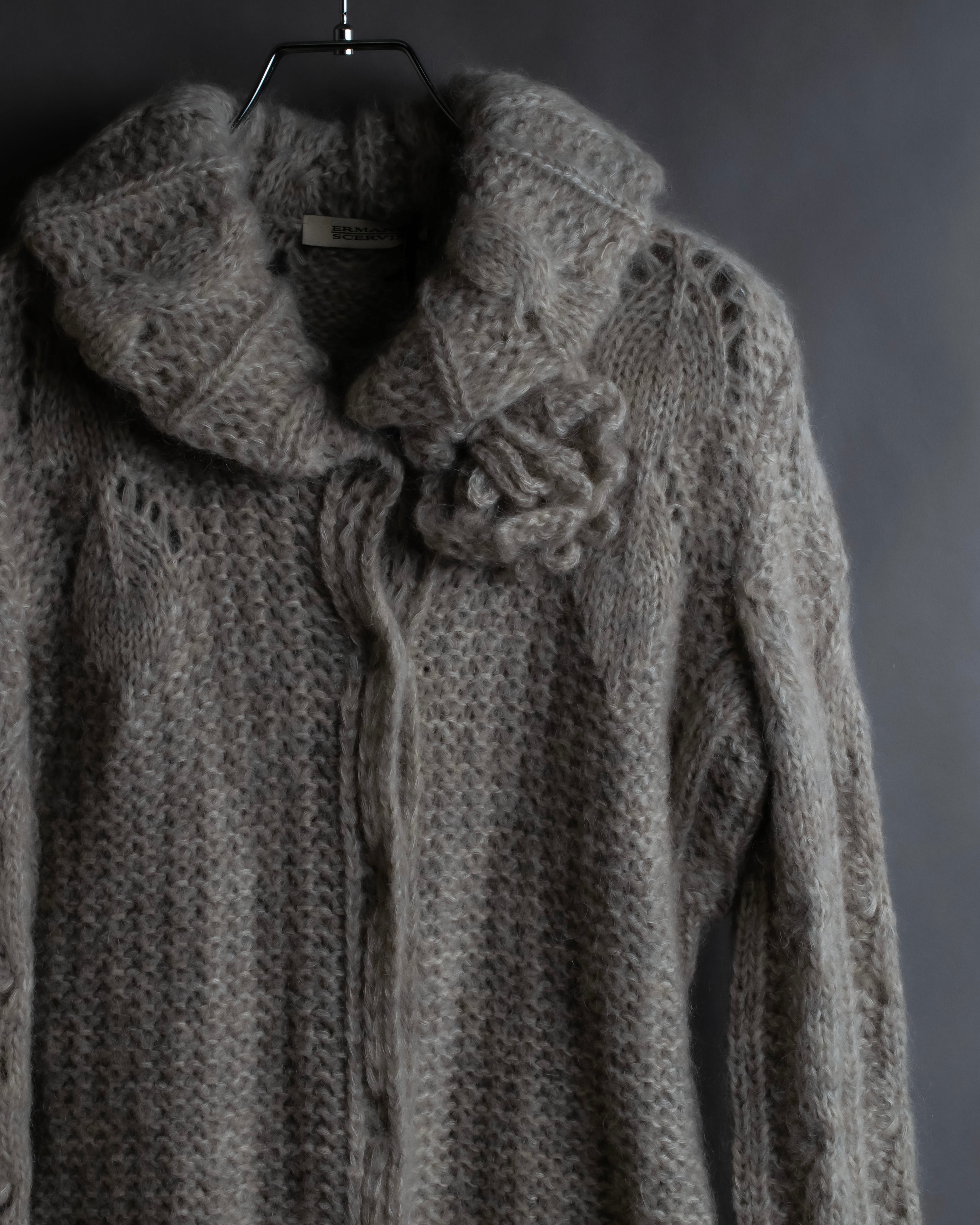 "ERMANNO SCERVINO" Three-dimensional knit long cardigan