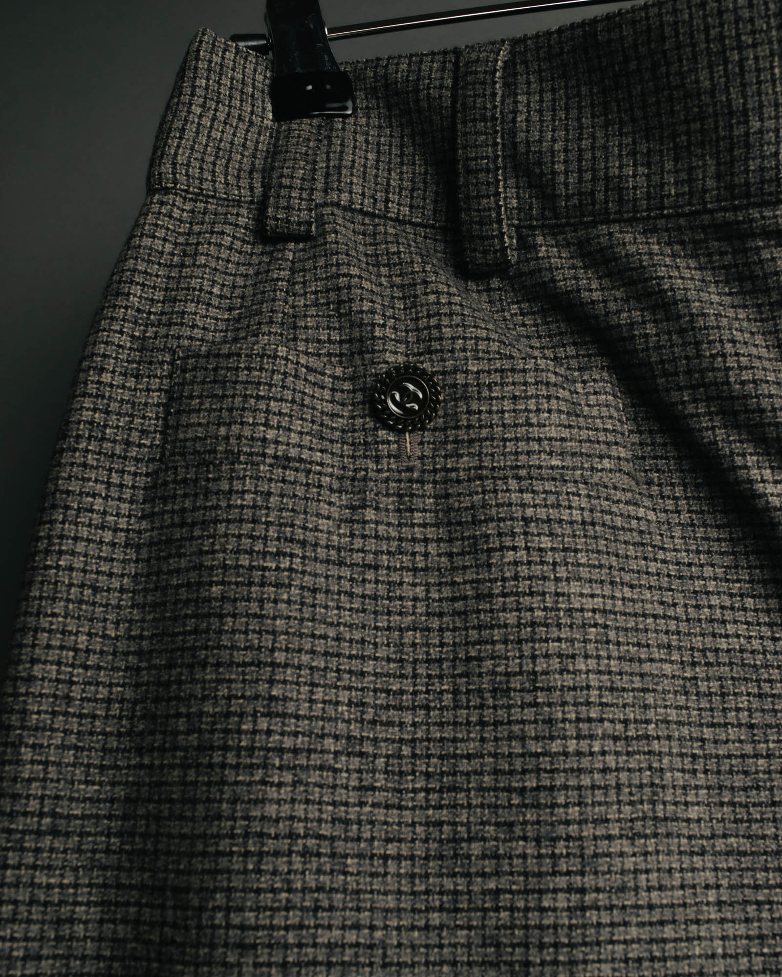 -SPECIAL- “CHANEL” 05AWmicro houndstooth tweed wide trousers
