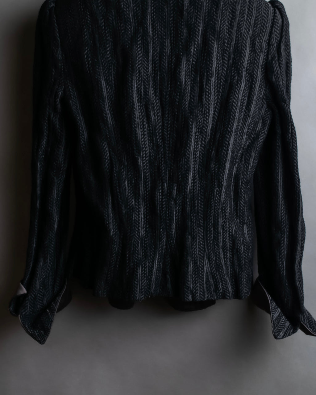"ARMANI COLLEZIONI" Satin switch design knit tailored jacket