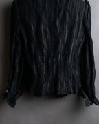 "ARMANI COLLEZIONI" Satin switch design knit tailored jacket