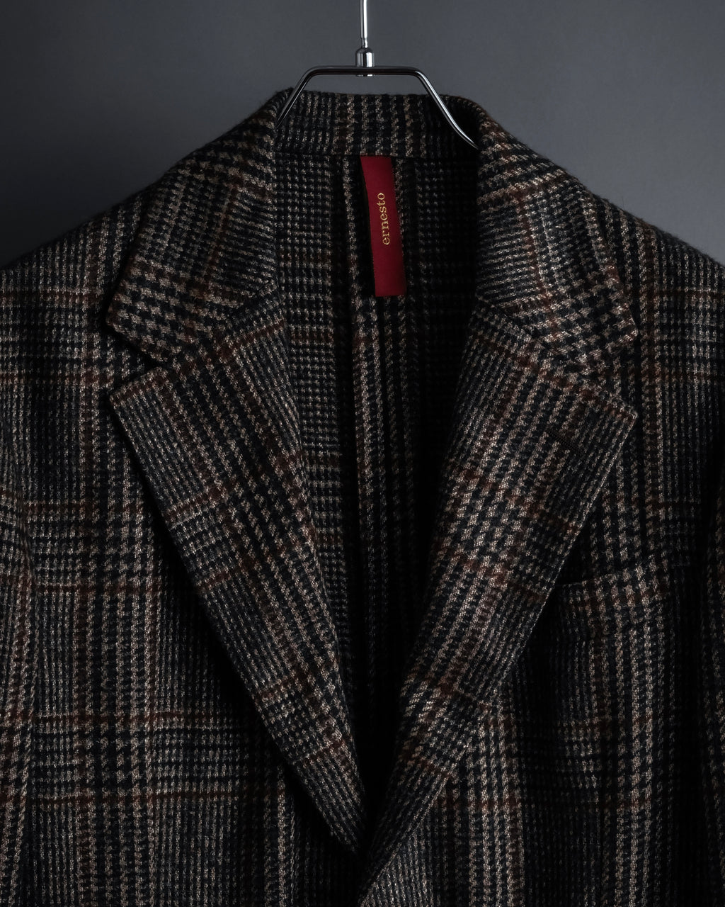 "Ernesto" Glen plaid flannel tailored jacket