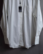 "GUCCI" Minimal collar detail white cotton shirt