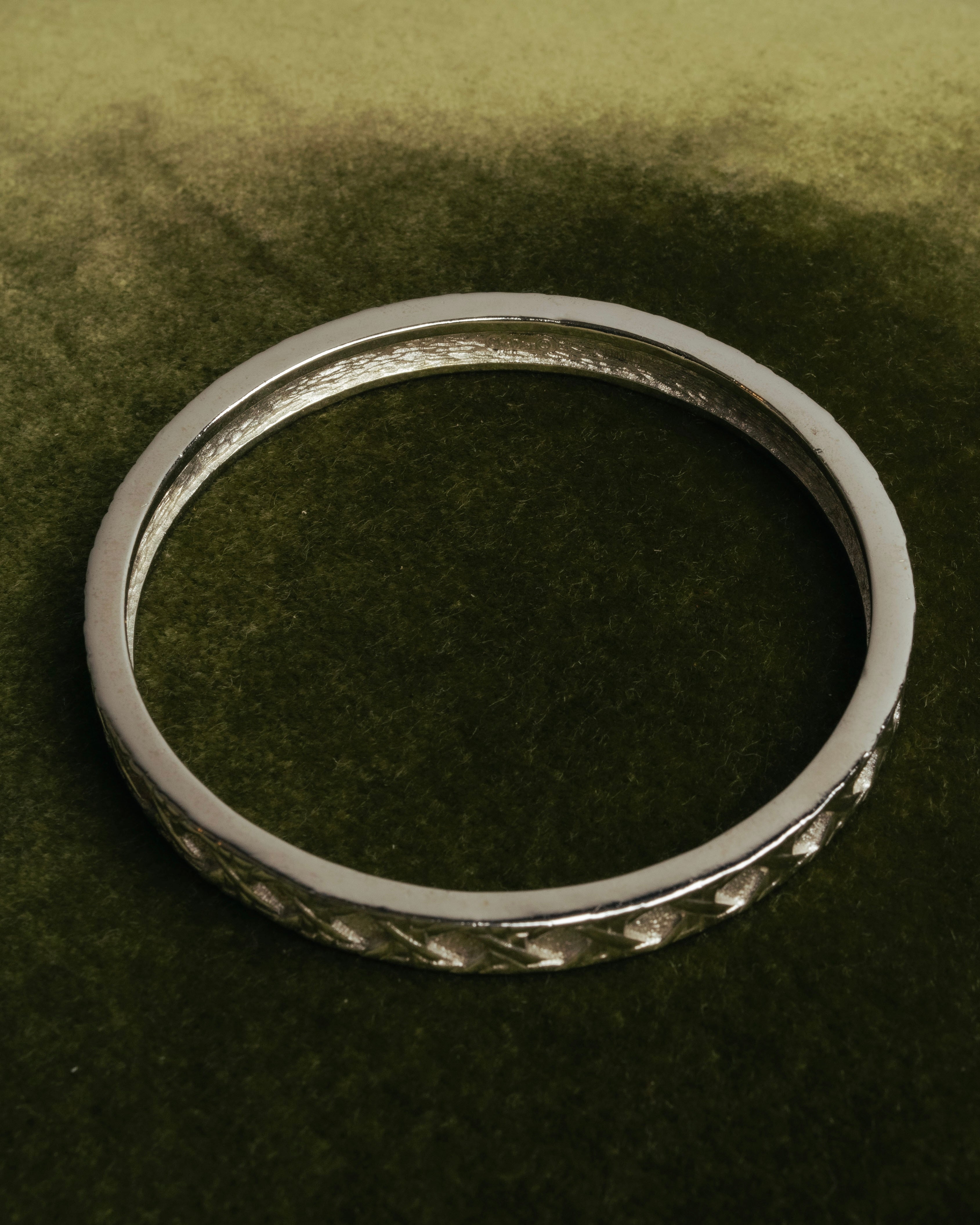 "Christian Dior" 70's-80's German-made textured geometric pattern bangle