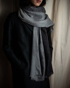 "CHANEL" Logo engraved design cashmere super large stole