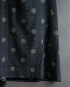 "YOHJI YAMAMOTO +NOIR" Large polka dot pattern flared skirt