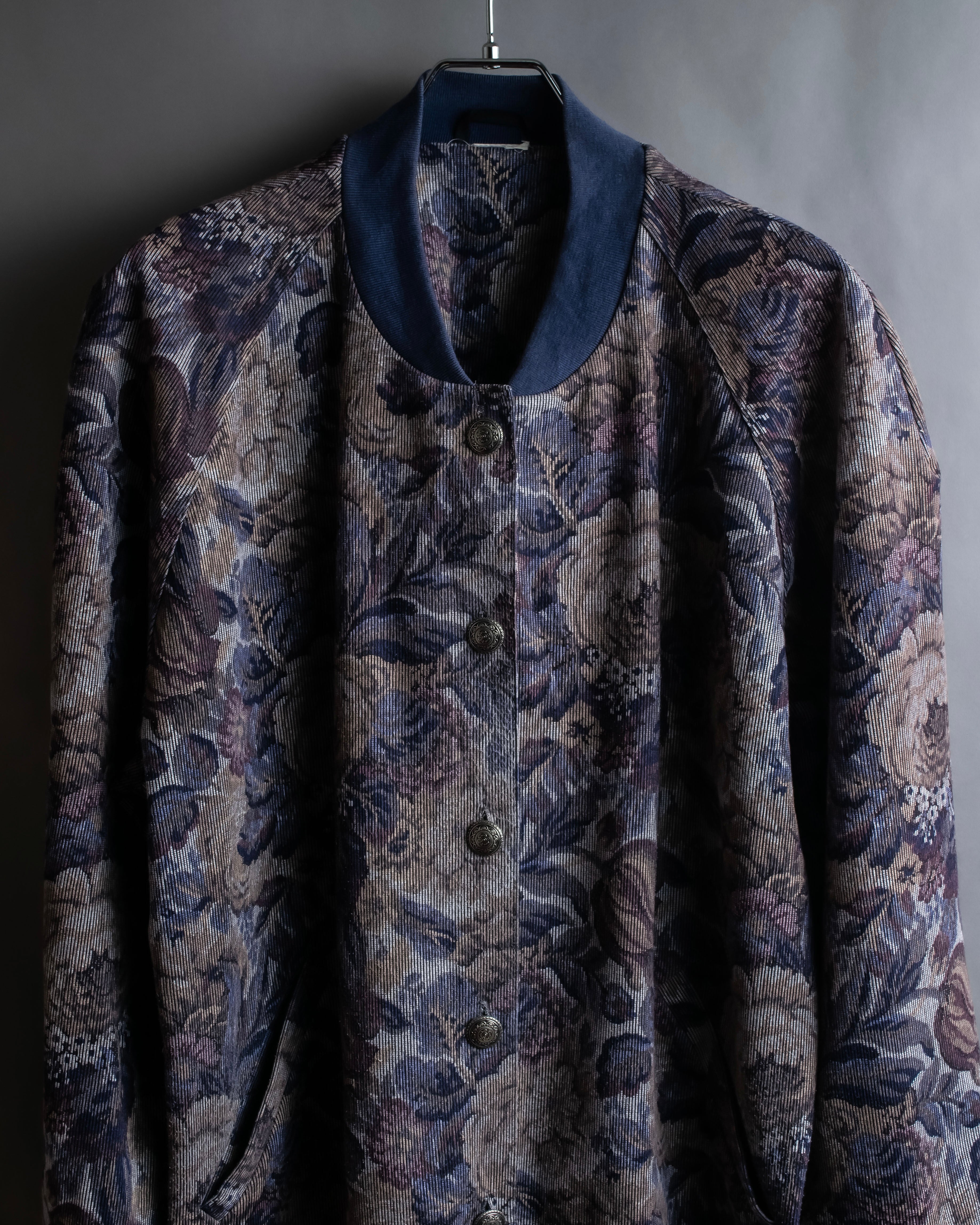 Vintage jacquard floral pattern jacket