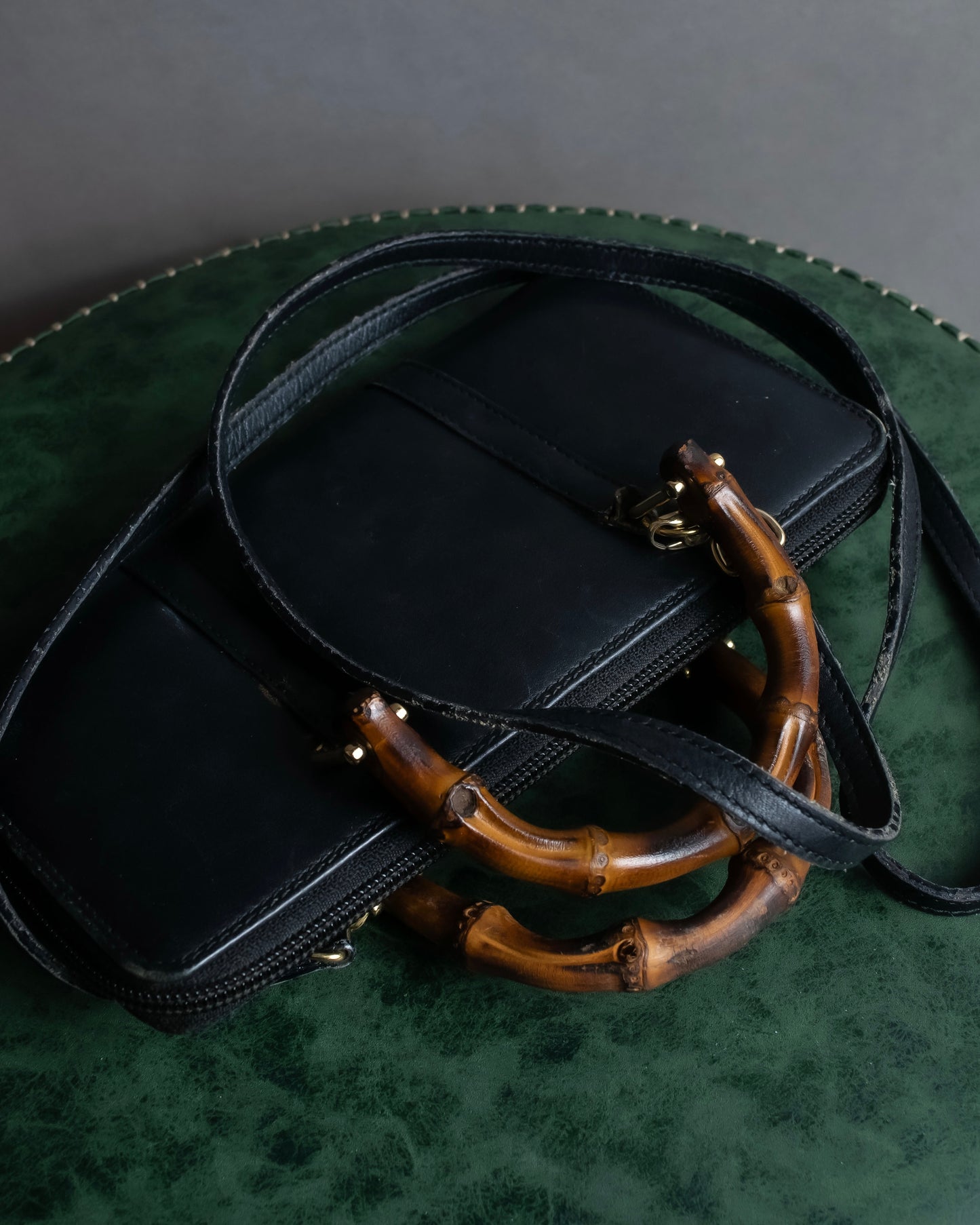 "GUCCI" Bamboo design horizontal shoulder bag