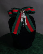 "GUCCI" Beaded design grosgrain ribbon