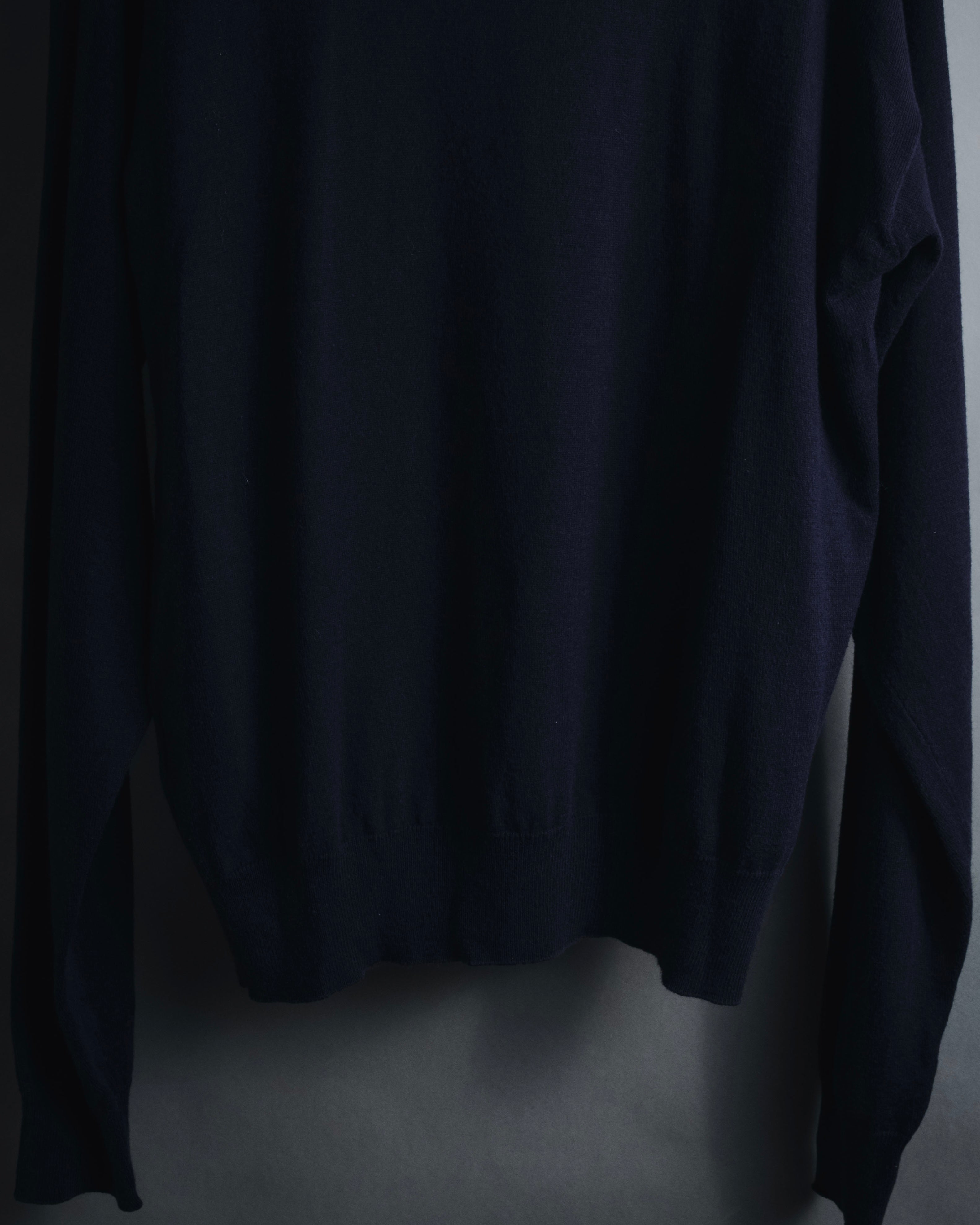 "Maison Margiela" Deconstructed arm-slit crewneck knit pullover