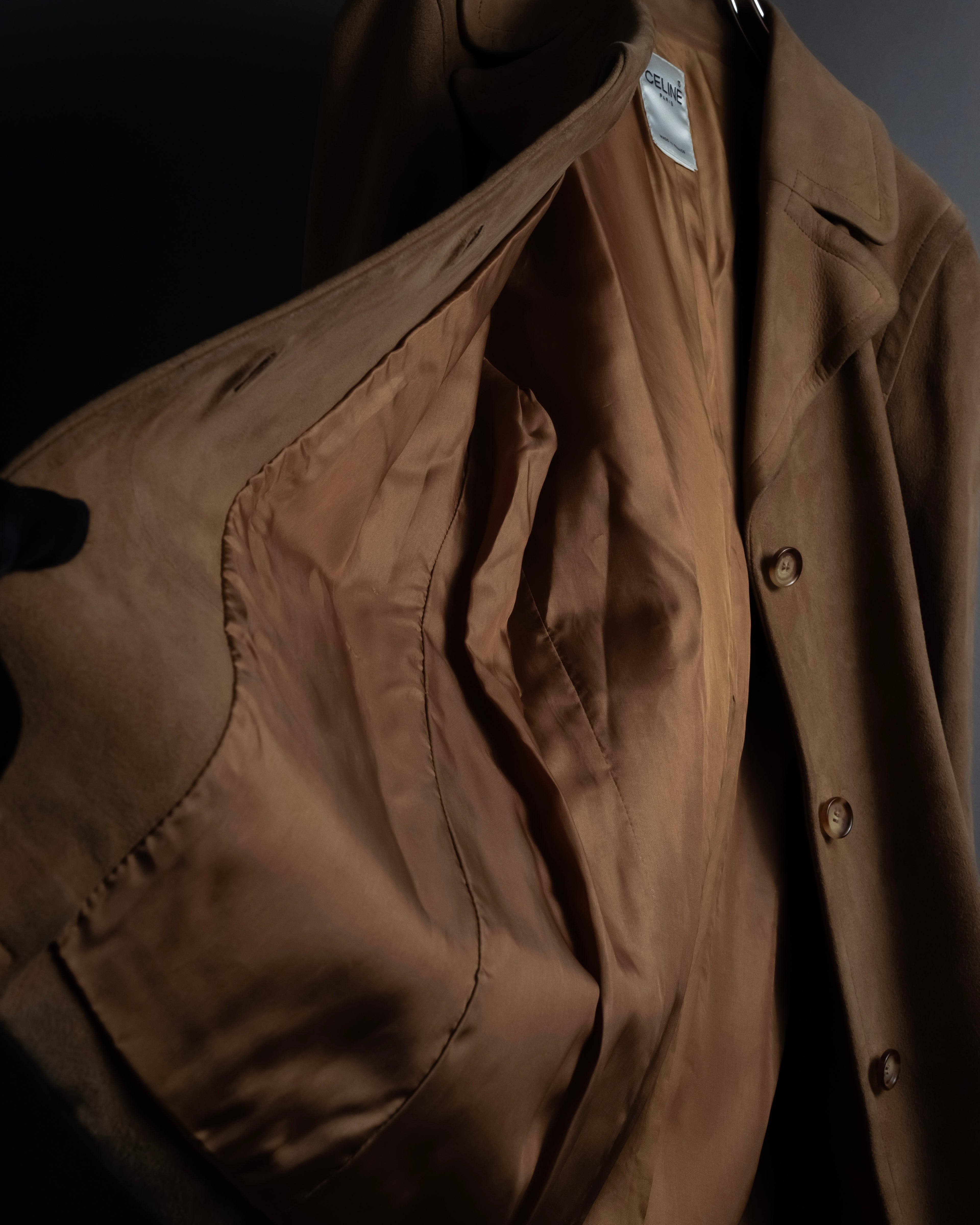 "CELINE" Relaxing design suede leather jacket