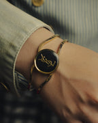 -SPECIAL- "Yves Saint Laurent" 80's-90's Iconic cassandre logo vintage bangle