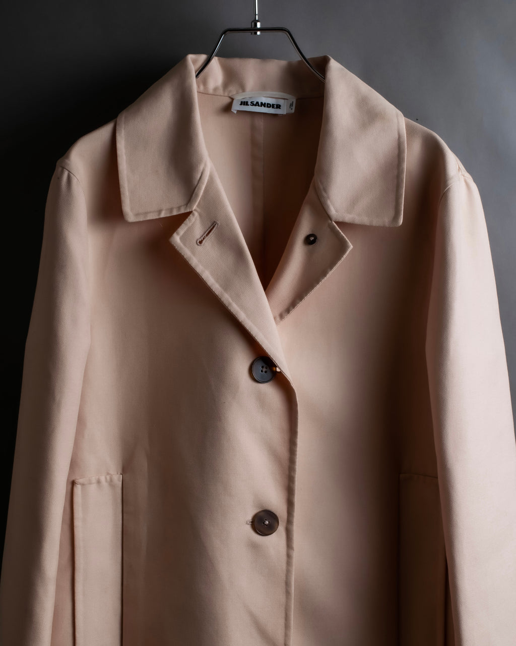 "JIL SANDER" Pink beige color spring coat