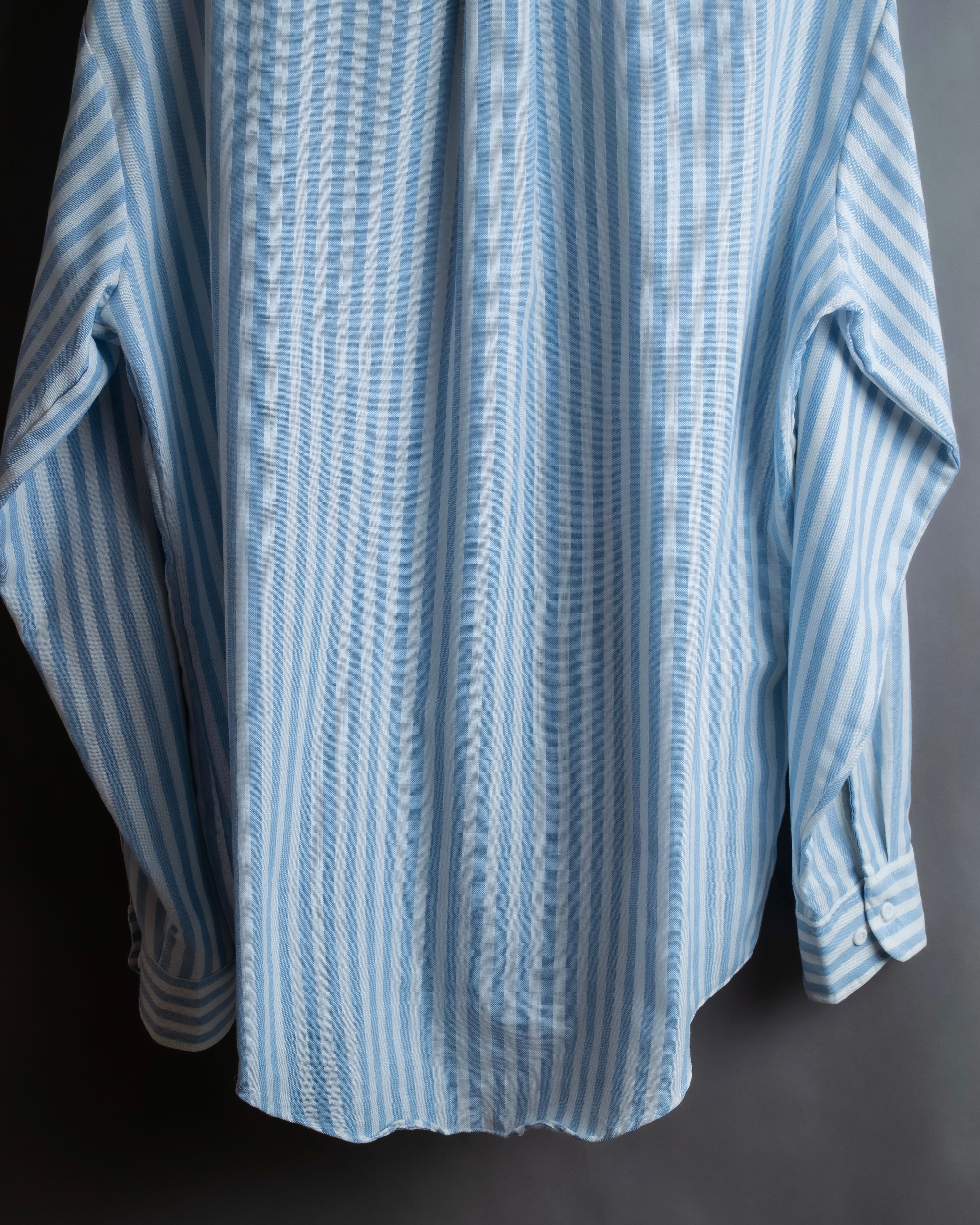 "Vintage light blue striped button-down shirt"