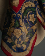 “CELINE” 80’s-90’s Baroque carriage motif mini scarf