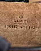 "GUCCI" Delicate horizontal design animalier leather shoulder bag