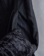 "YOHJI YAMAMOTO FEMME" 10AW Pinstripe pattern tuck wide slacks