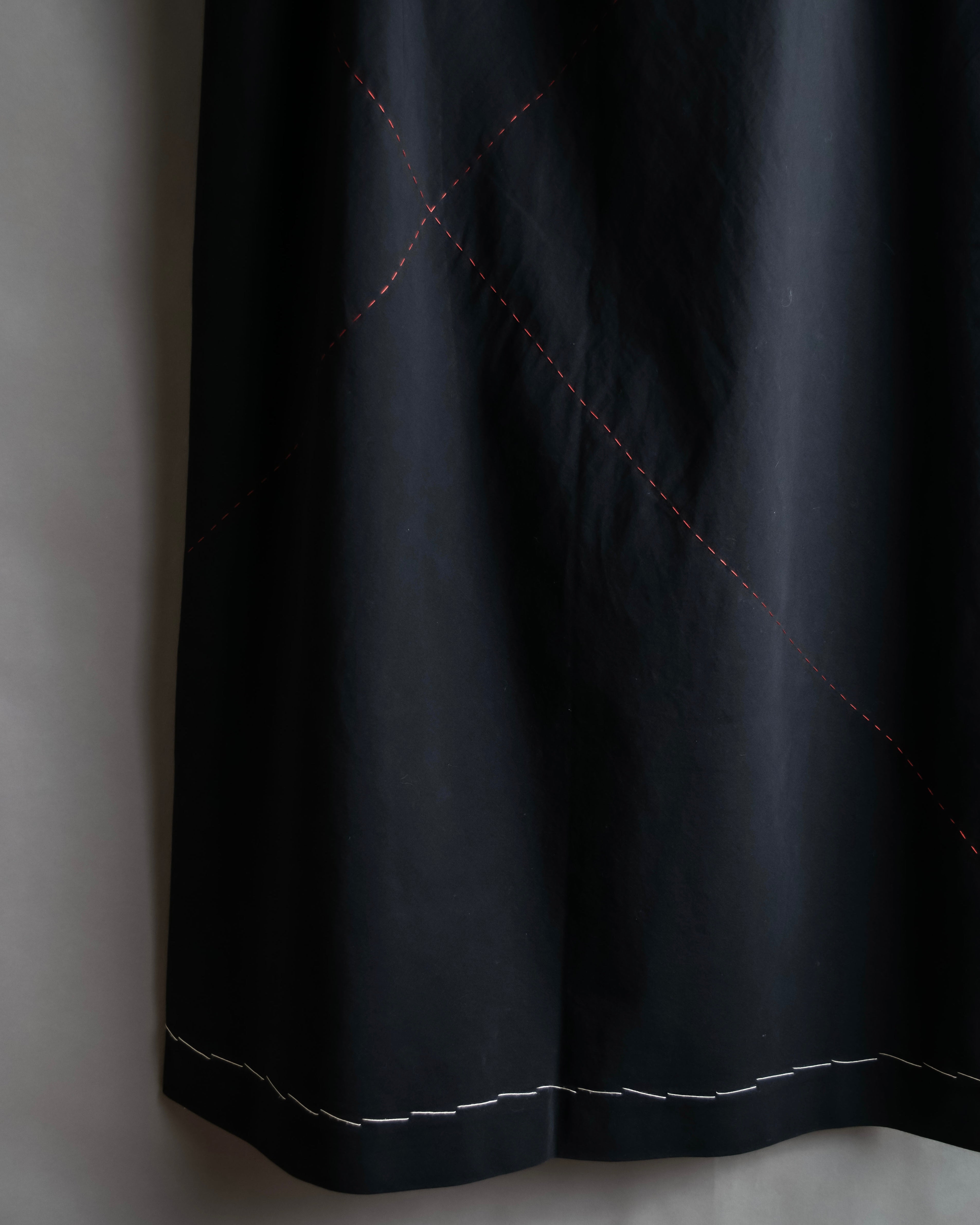 "YOHJI YAMAMOTO" Stitched hemline design flared skirt