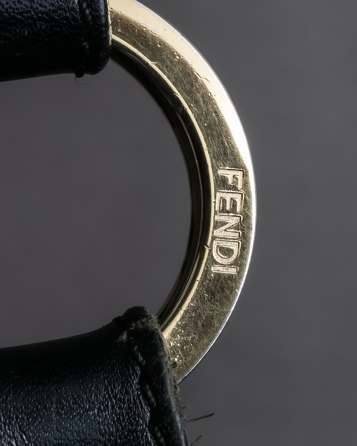 "FENDI" Gathered design leather one-shoulder bag