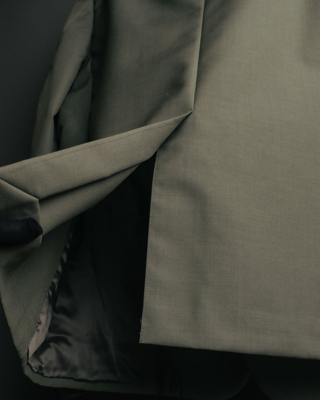 "PRADA" 2012AW Wool-mohair tailored jacket with contrast collar detail