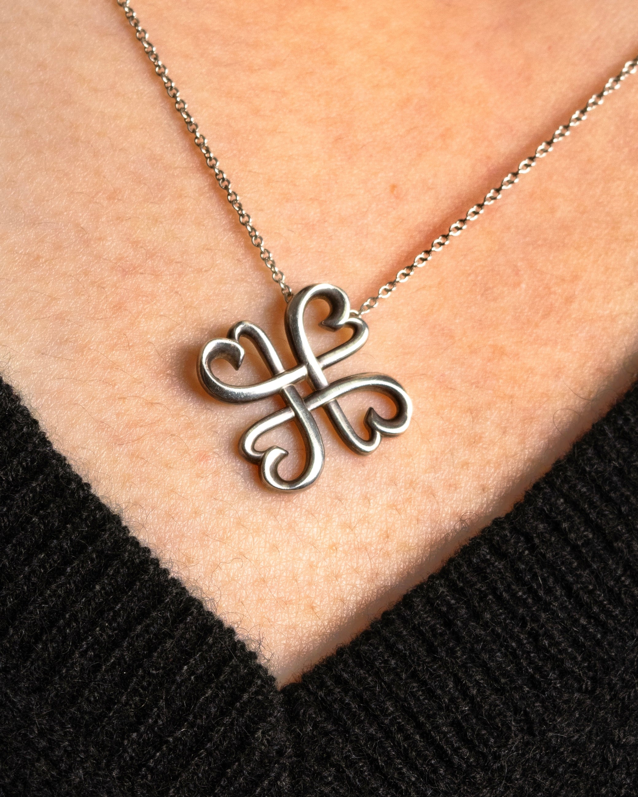 "Tiffany&Co" Clover motif silver 925 necklace