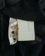 "Jean Paul Gaultier Classique" 90's Geometric jacquard total-pattern shirt with shell buttons