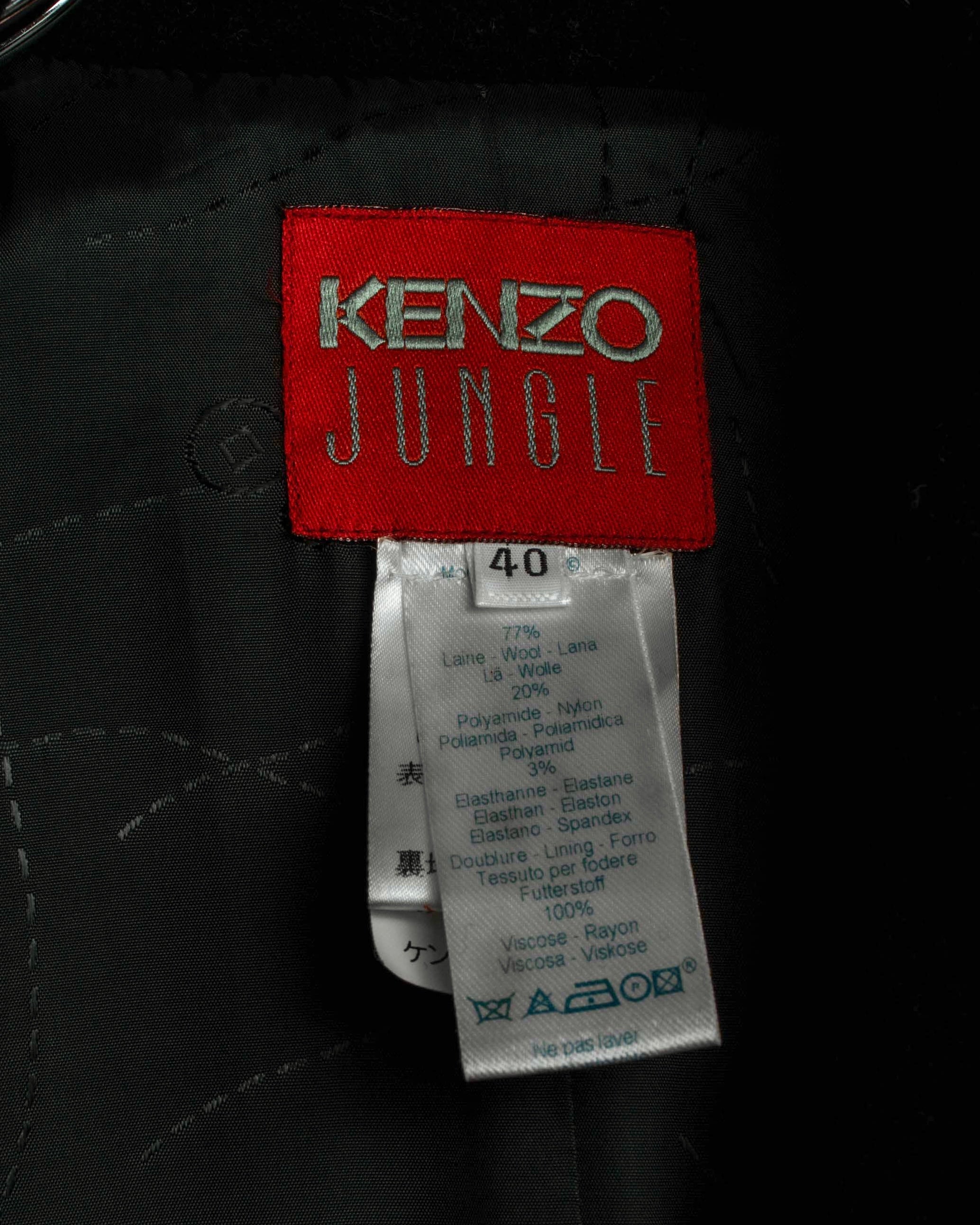 "KENZO" JUNGLE red tag period shaped chester coat