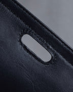 "PIERRE BALMAIN" Horizontal design grain leather 2way shoulder bag