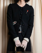 "MOSCHINO" Object sewn design tweed jacket