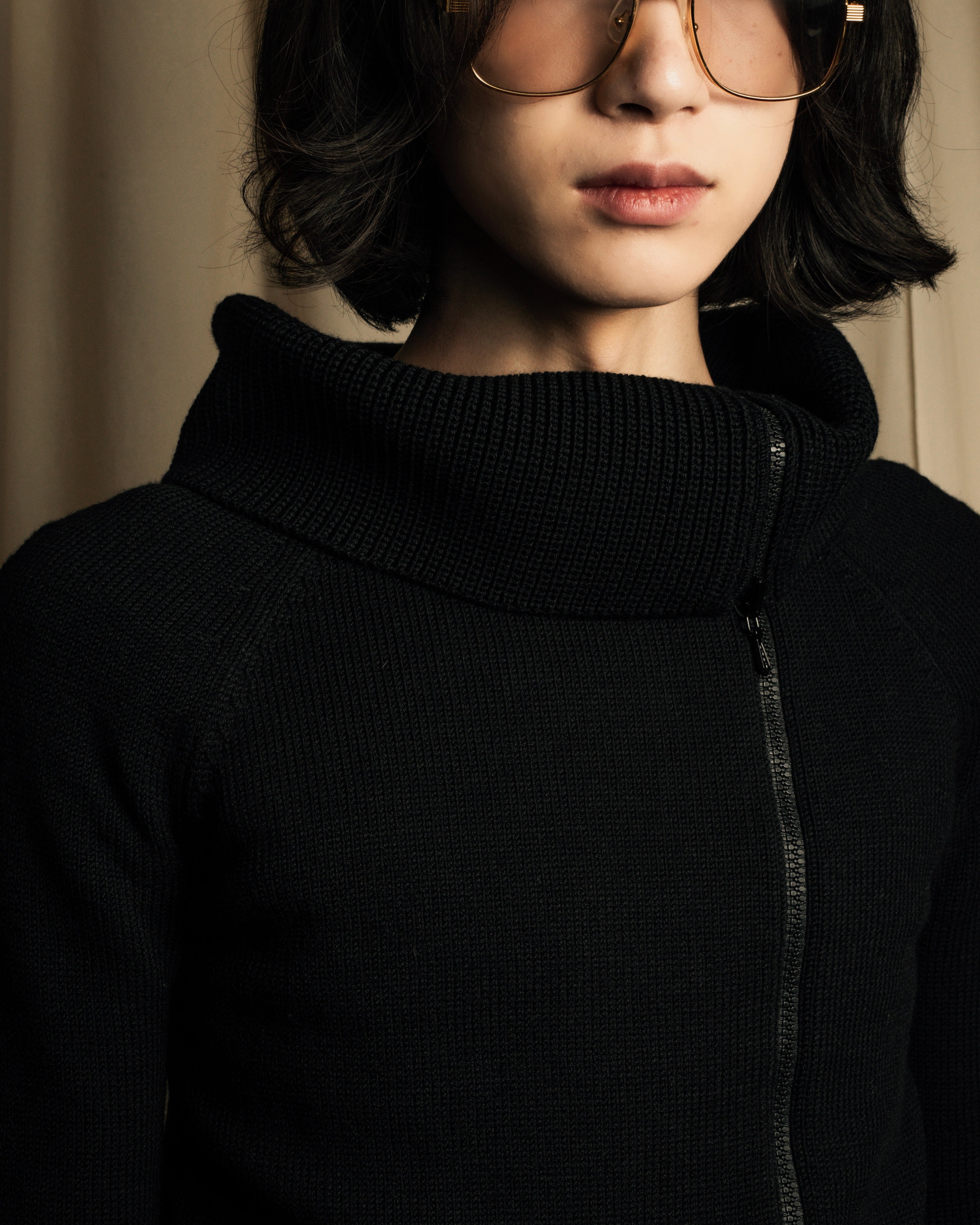 "FENDI" Raglan sleeves short length zip-up knit