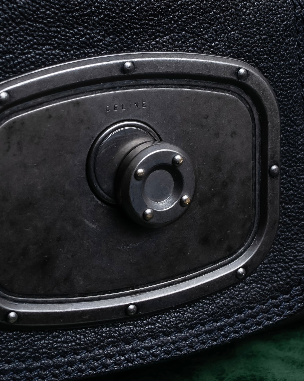 "CELINE" Metal parts design horizontal leather one-shoulder bag