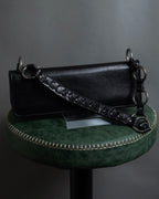 -SPECIAL- "YVES SAINT LAURENT"
00's Tom Ford period stacked ring design horizontal leather bag