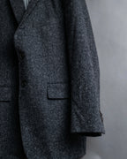 "THOM BROWNE" 3-button napped tweed tailored jacket