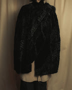 -SPECIAL- "FENDI" 90s Karl Lagerfeld-era lattice fur cape