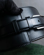 "CELINE" Double buckle belt leather corset belt