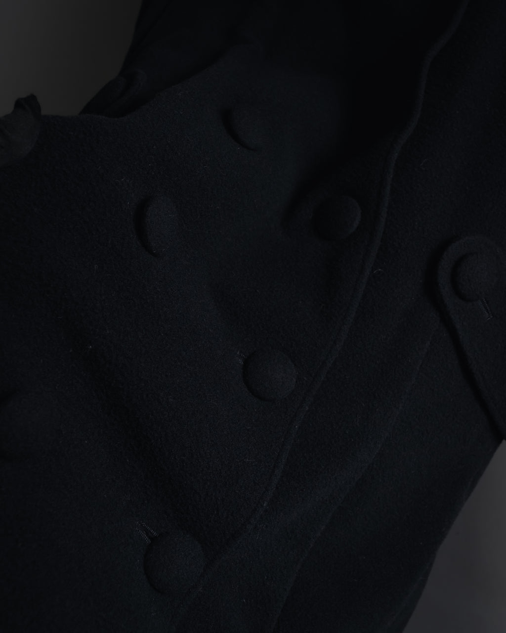 "Karl Lagerfeld" 80's-90's Round collar curvaceous coat