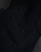 "Karl Lagerfeld" 80's-90's Round collar curvaceous coat