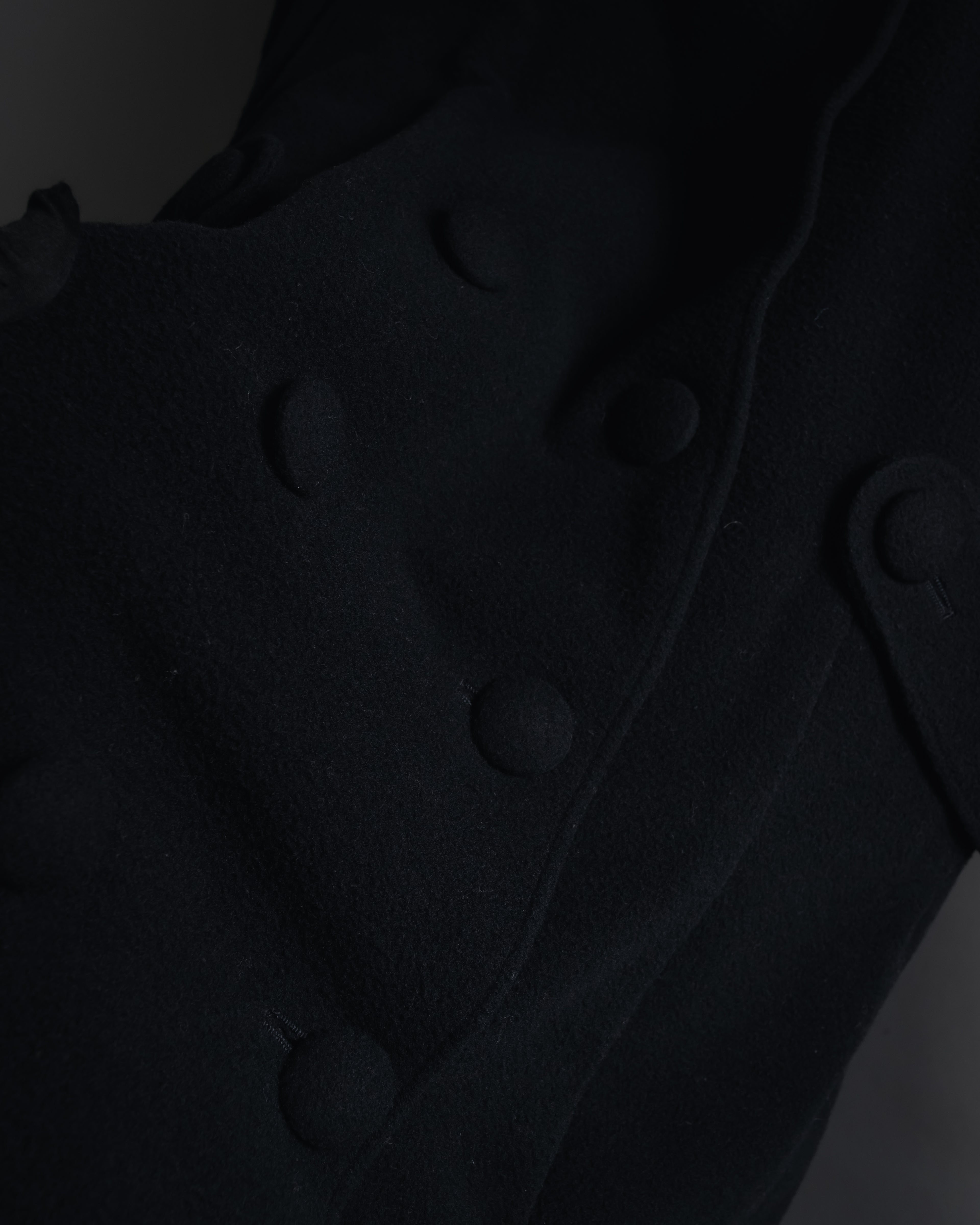 "Karl Lagerfeld" 80's-90's Round collar curvaceous coat