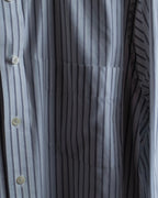 "YVES SAINT LAURENT" Button down design striped shirt